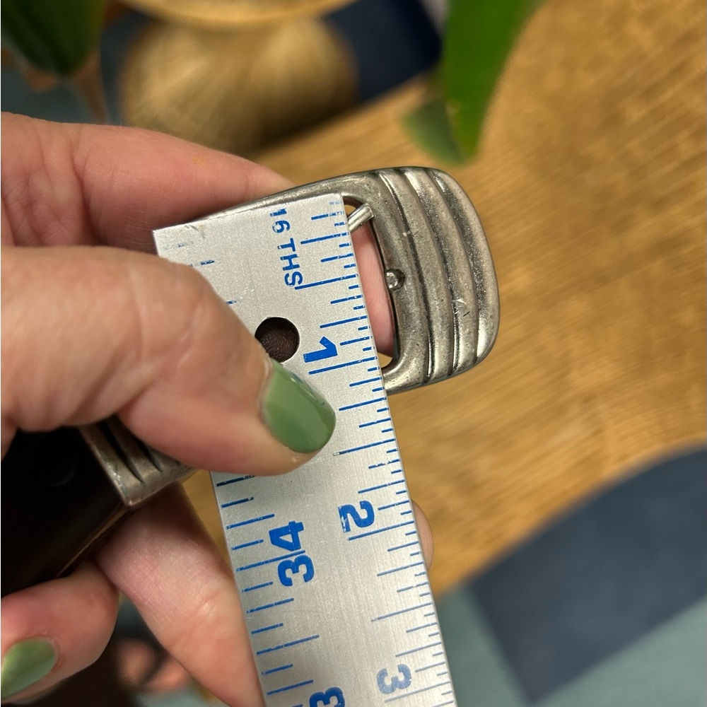 Vintage Brown Leather Golf Belt - Picture 6 of 8